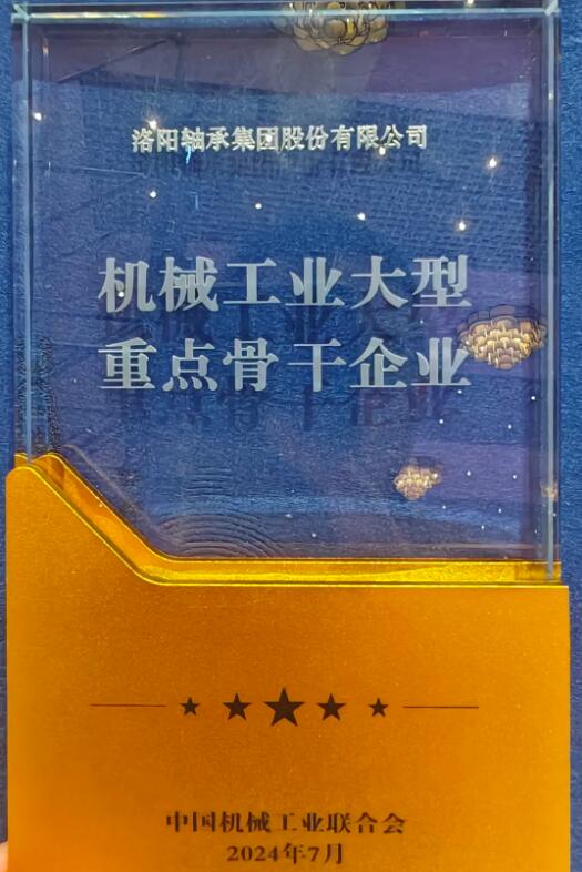 洛軸集團(tuán)榮獲“機(jī)械工業(yè)大型重點(diǎn)骨干企業(yè)” 洛軸集團(tuán)榮獲“機(jī)械工業(yè)大型重點(diǎn)骨干企業(yè)”
